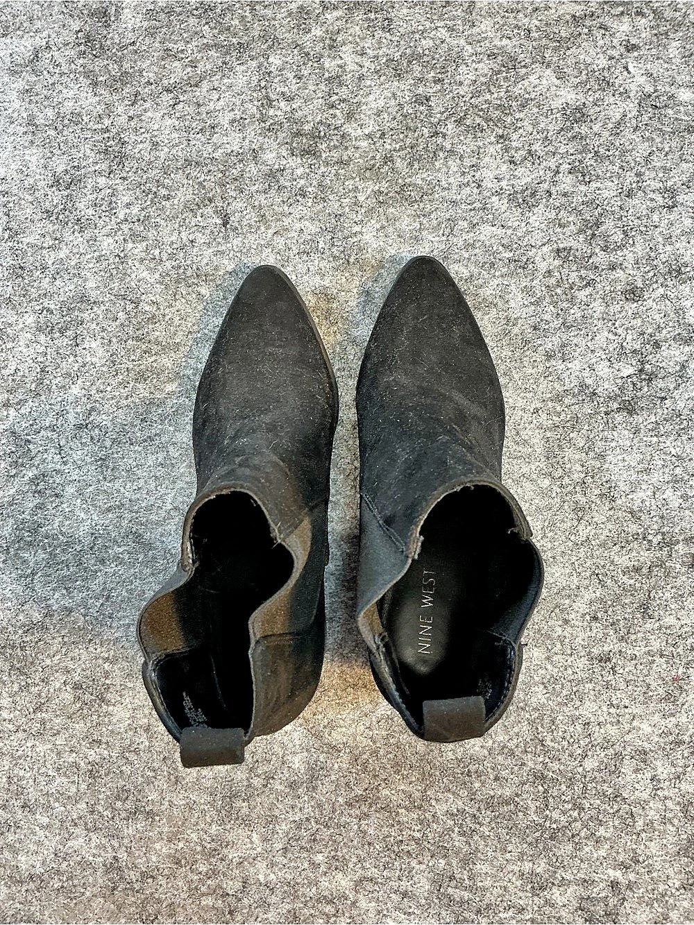 Nine West Maribu Pointy Toe Bootie Black Ankle Boots Size 6